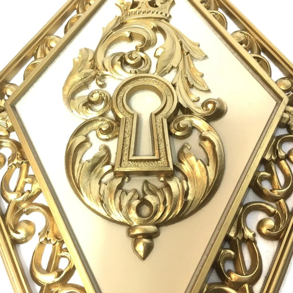 * DART MCM  Diamond Music and Key Wall Decor Plaques Vintage 14” x 8”